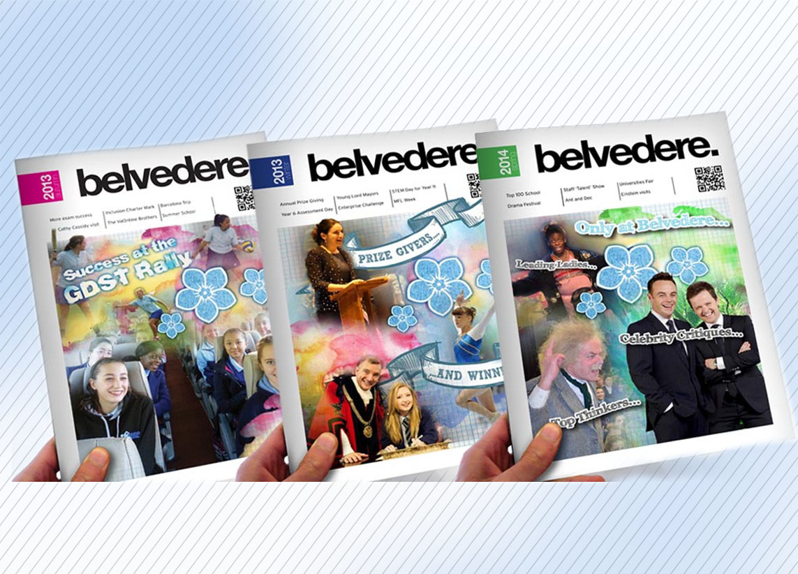 Belvedere Academy ezine magazine design covers